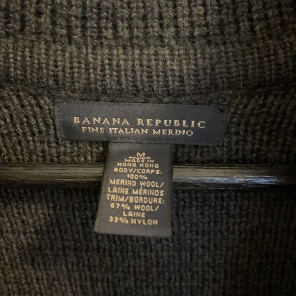 Banana Republic merino wool Zip up sweater - Picture 2 of 7